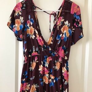 Maroon Floral Romper